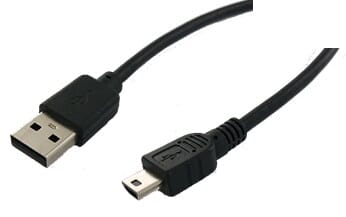 USB2.0 A naar USB2.0 Mini B (5-pin) Kabel 1 Meter - Zwart