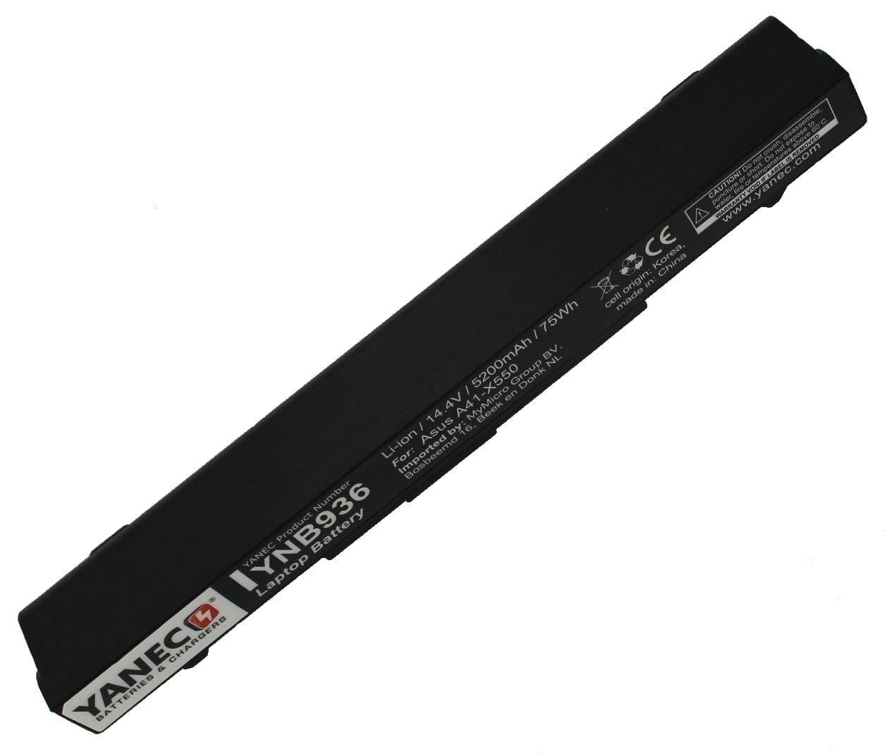Yanec Laptop Accu Extended 5200 mAh