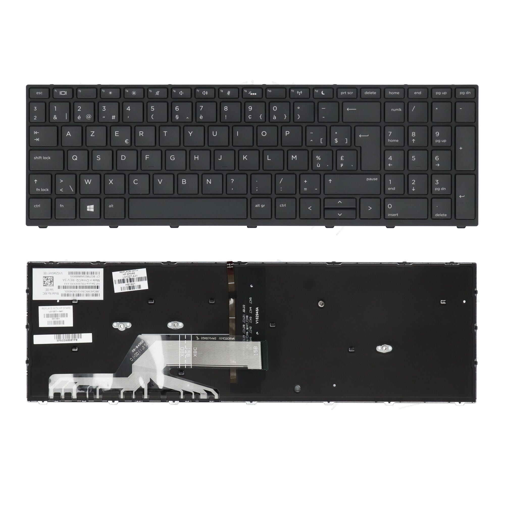 Hp laptop toetsenbord azerty be + backlight