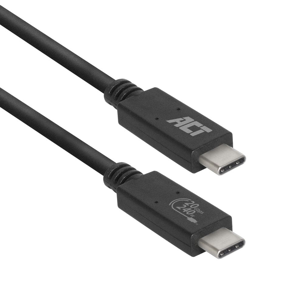 Usb-c-kabel act ac7431 zwart 1 m