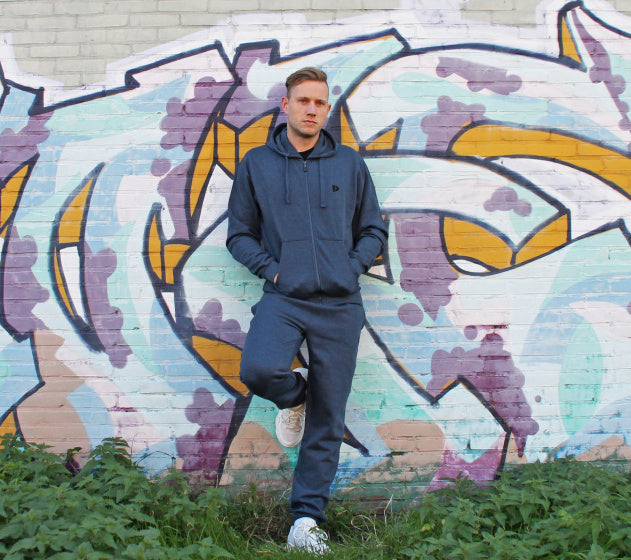 capuchonvest Bruce heren polykatoen donkerblauw mt S