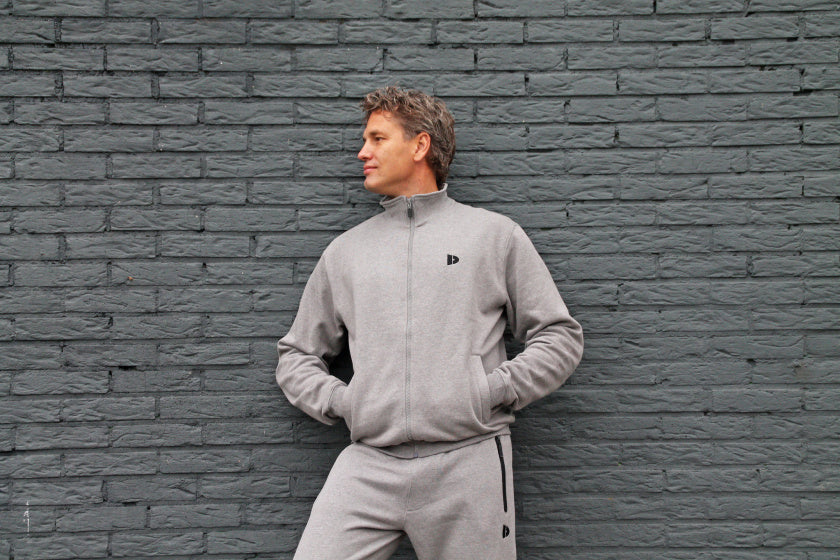 vest met kraag Bryan heren polykatoen zilvergrijs mt M