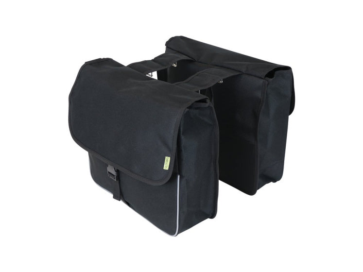 Dresco basic shopper dubbele fietstas 26 liter nylon zwart