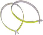 broekklemmen staal zilver/groen one-size 2 stuks