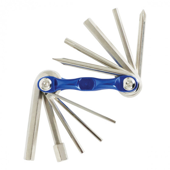 Dresco fietsgereedschap - 11-delig - blauw