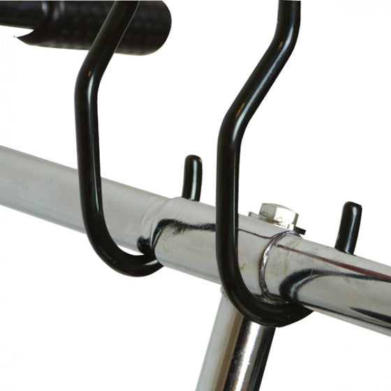 Dresco garage fietshaken - zwart - metaal - 2 stuks
