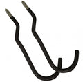 Dresco garage fietshaken - zwart - metaal - 2 stuks
