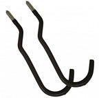 Dresco garage fietshaken - zwart - metaal - 2 stuks