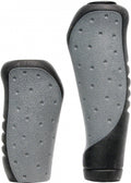 Dresco fietshandvatten ergo grip ca. 10 cm rubber zwart grijs per set