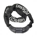 Dresco kettingcijferslot 90cm - rond 6mm - zwart