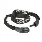 Dresco kettingcijferslot 90cm - rond 6mm - zwart