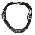 Dresco kettingcijferslot 90cm - rond 6mm - zwart