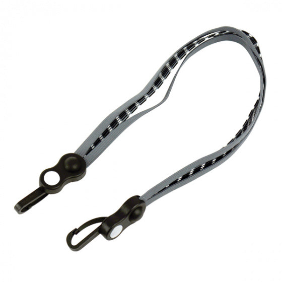 Dresco bagagebinder met haken - zwart grijs - 60 cm