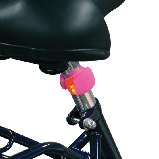 Dresco siliconen roze fietsverlichting