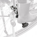 Dresco voetsteunen fiets - universeel - chroom zwart