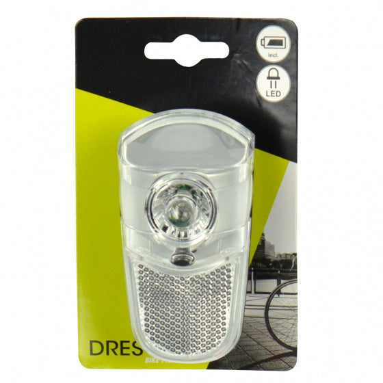 Dresco fietsverlichting - fietslamp tour - led koplamp chroom
