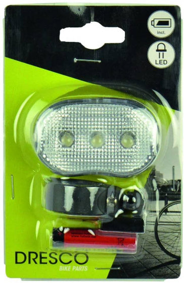 Dresco fietsverlichting - fietslamp classic - led koplamp zwart