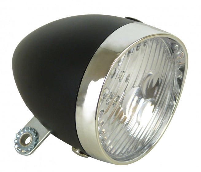 Dresco koplamp fiets classic zwart - fietsverlichting - classic - 3 leds - zwart