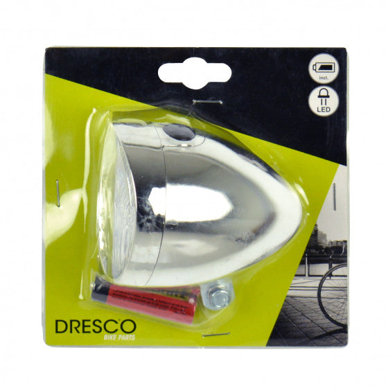 Dresco fietskoplamp - classic - 3 leds - chroom