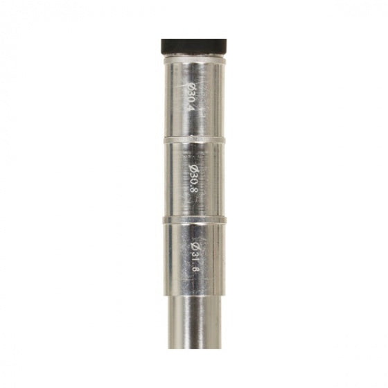 Dresco zadelpen 300x27,2x31,6mm aluminium zilver