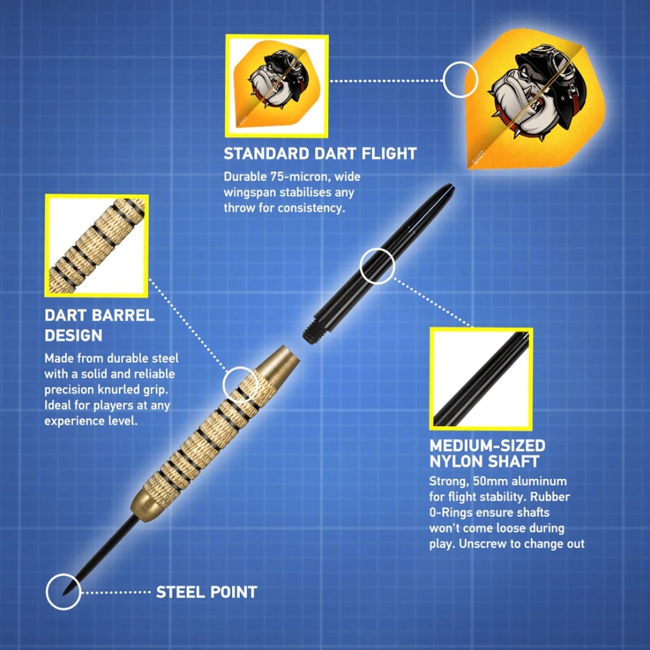 Shot Value Range Duel Steeltip Darts Set