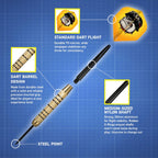 Shot Value Range Duel Steeltip Darts Set