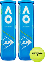 Australian Open tennisballen 2 x 4 stuks geel