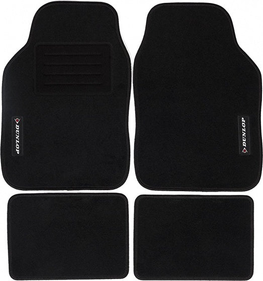 Dunlop universele automatten set - 4-delig - voor verschillende auto merken - voor en achter - zwart