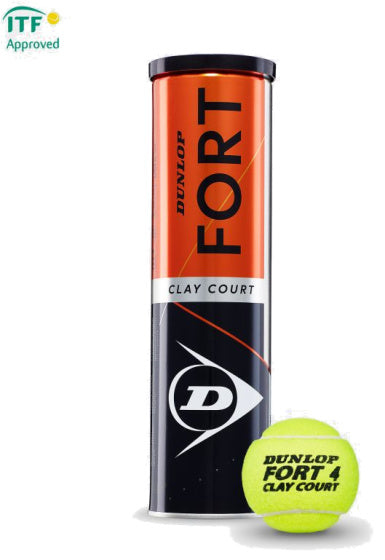 Fort Clay Court tennisballen 4 stuks geel