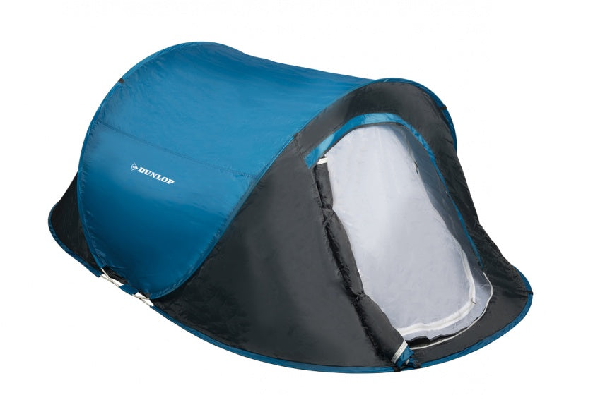 Dunlop pop-up tent voor 2 personen - 255x155x95 cm - snel opzetbaar weerbestendig