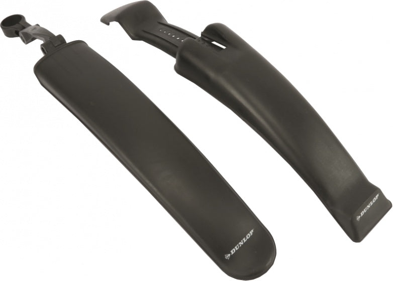 Dunlop spatbordenset 2 stuks - spatborden fiets 24 26 - verstelbaar achterspatbord en voorspatbord - geschikt voor mountainbike, stadsfietsen en elektrische fietsen- met bevestigingsmateriaal - zwar