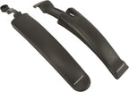 Dunlop spatbordenset 2 stuks - spatborden fiets 24 26 - verstelbaar achterspatbord en voorspatbord - geschikt voor mountainbike, stadsfietsen en elektrische fietsen- met bevestigingsmateriaal - zwar