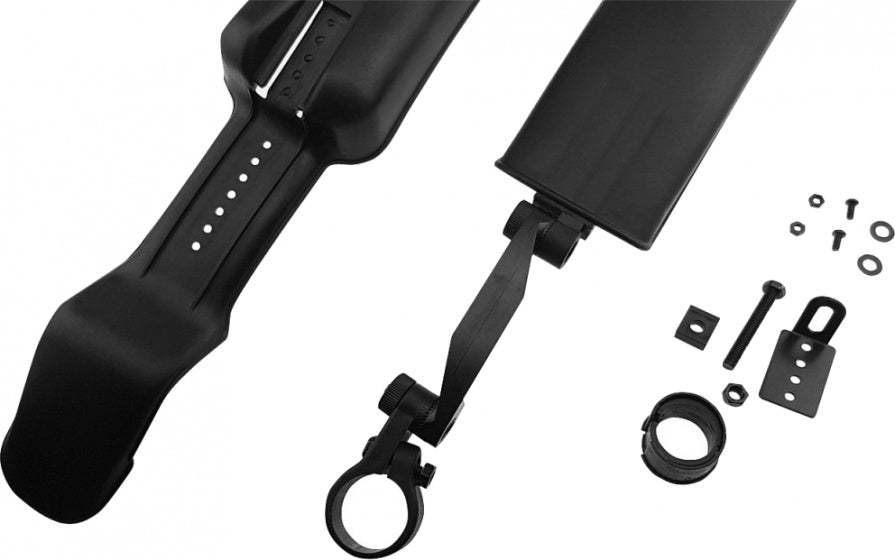 Dunlop spatbordenset 2 stuks - spatborden fiets 24 26 - verstelbaar achterspatbord en voorspatbord - geschikt voor mountainbike, stadsfietsen en elektrische fietsen- met bevestigingsmateriaal - zwar