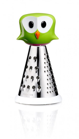 multi-rasp uil 17,5 cm RVS zilver/groen