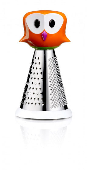 multi-rasp uil 17,5 cm RVS zilver/oranje