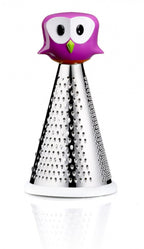 multi-rasp uil 21,5 cm RVS zilver/paars