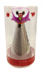 multi-rasp uil 21,5 cm RVS zilver/paars