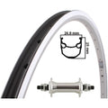 Kgs voorwiel 28 inch (622) velg zilver vaste as