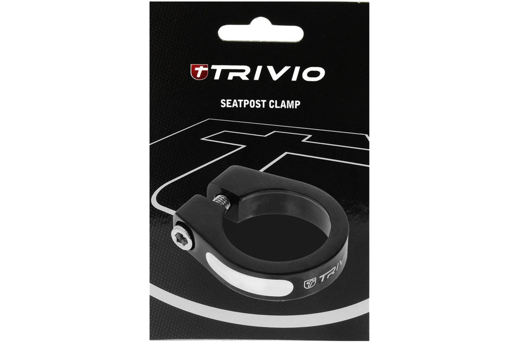 Trivio - zadelpenklem aluminium zwart 31.8mm