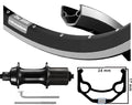 Kgs Achterwiel 28 inch (622) zac2000 zwart cassette 8-9 sp zw uitval