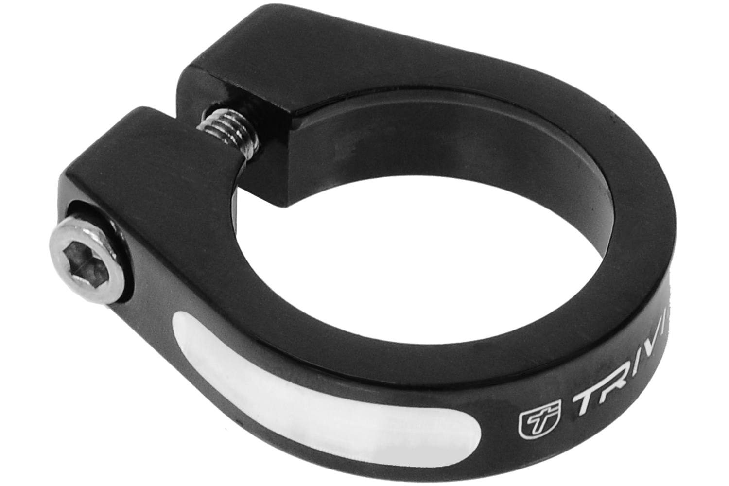 Trivio - zadelpenklem aluminium zwart 34.9mm