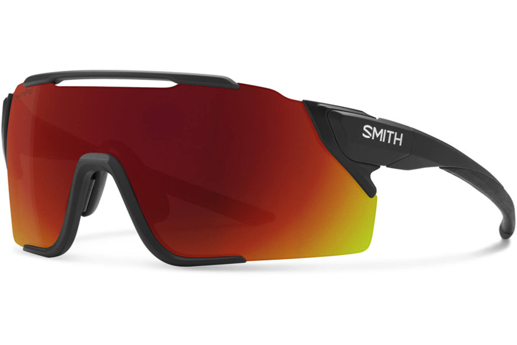 Smith Attack mag mtb bril matte black chrom red mirror