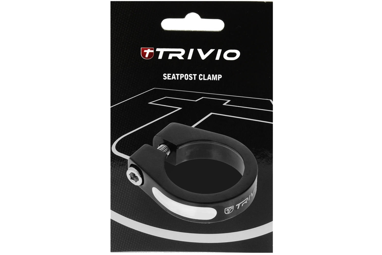 Trivio - zadelpenklem aluminium zwart 34.9mm