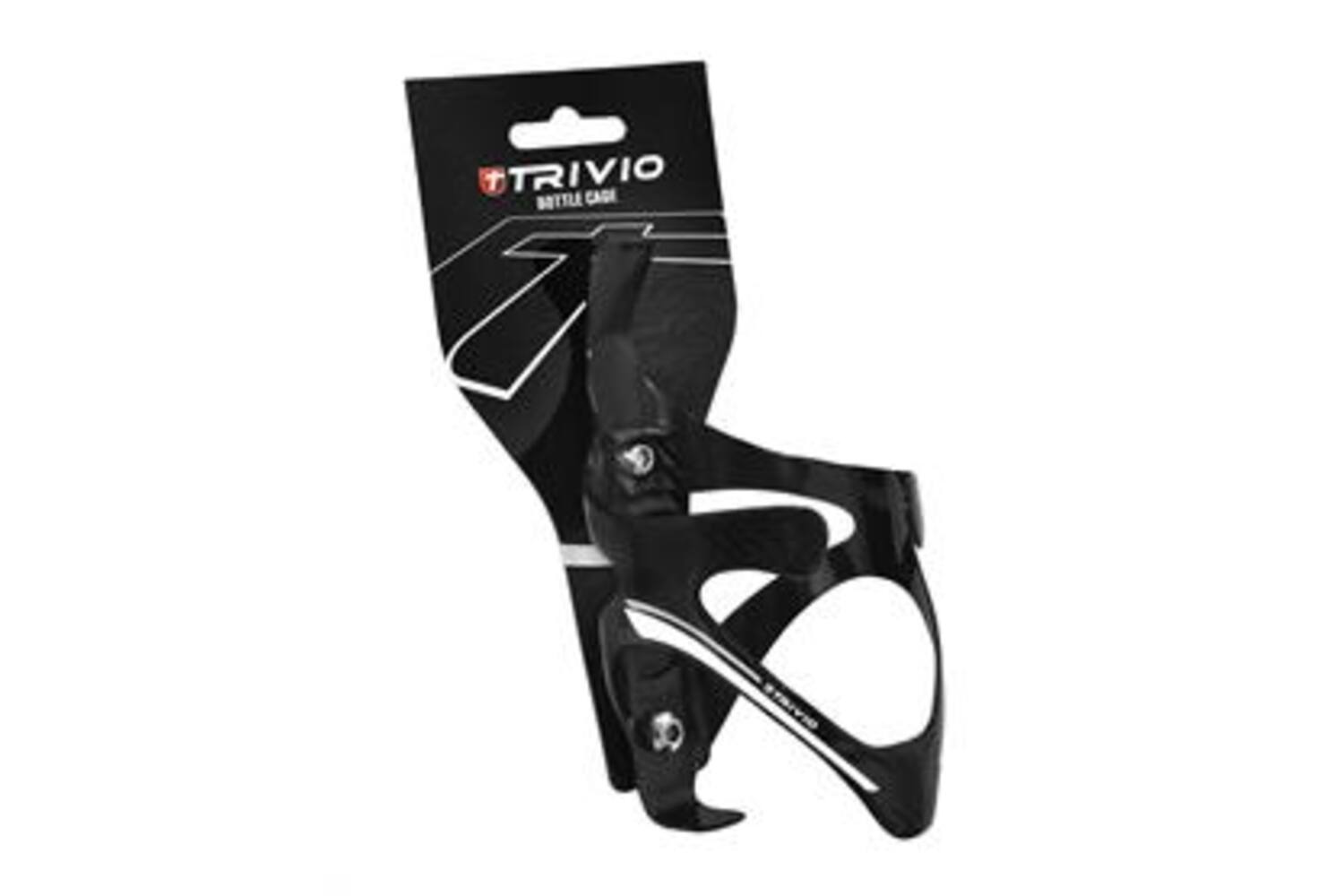 Trivio - bidonhouder carbon ud finish zwart / wit