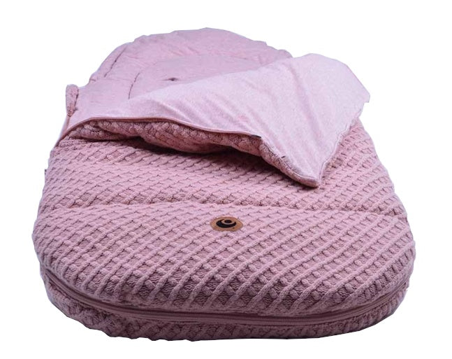 Grandma Saga voetenzak 3-in-1 roze 110 cm