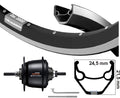 Kgs Achterwiel 28 inch (622) zac2000 zw nexus 5 rollerbrake zwart
