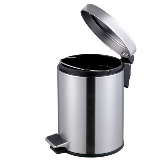 pedaalemmer Luxe Classic 5 liter RVS matzilver