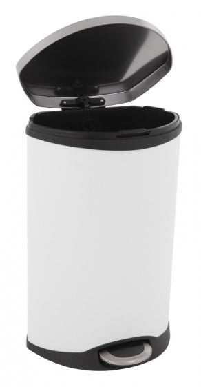 pedaalemmer Shell Bin 50 liter RVS wit