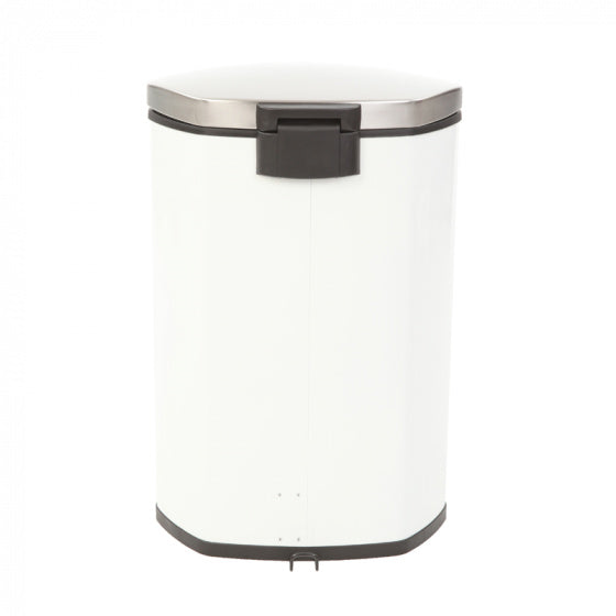 pedaalemmer Shell Bin 50 liter RVS wit