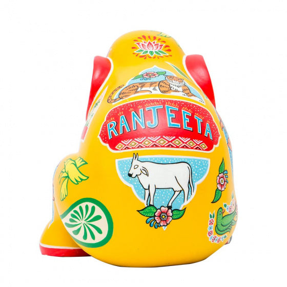 standbeeld Ranjeeta 20 cm polyresin geel